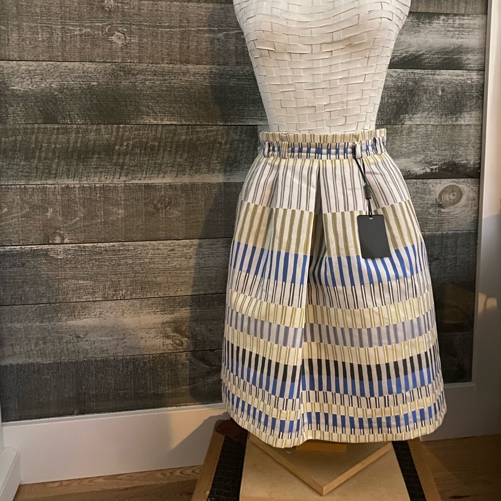 NWT Massimo Dutti Plaid Pattern Box pleated skirt - Picture 2 of 12